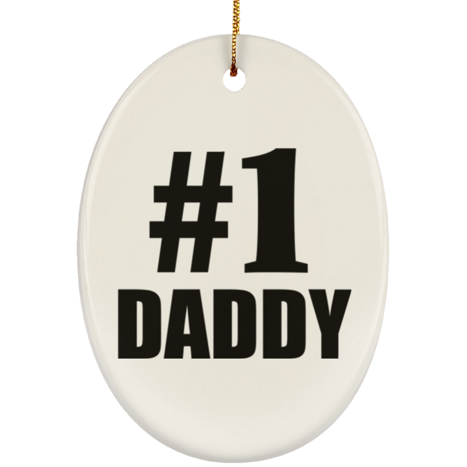 Number One #1 Daddy - Oval Ornament