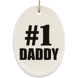 Number One #1 Daddy - Oval Ornament