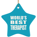 World's Best Therapist - Star Ornament