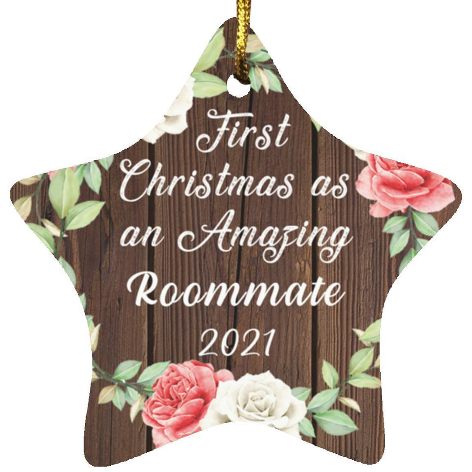 First Christmas As an Amazing Roommate 2021 - Star Ornament A