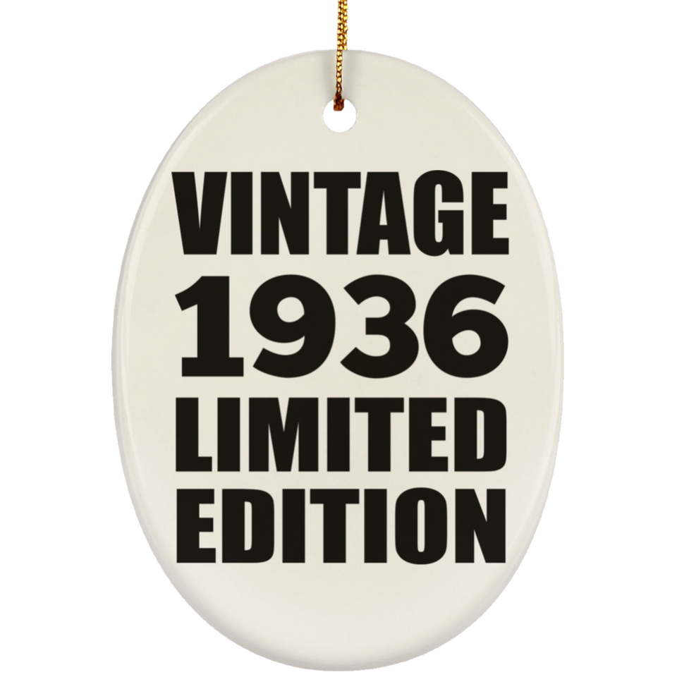 88th Birthday Vintage 1936 Limited Edition - Oval Ornament