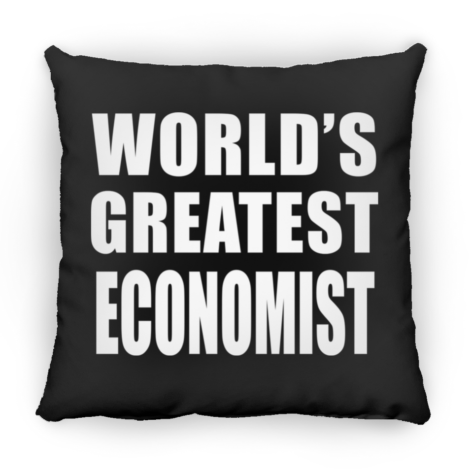 World's Greatest Economist - Throw Pillow Black
