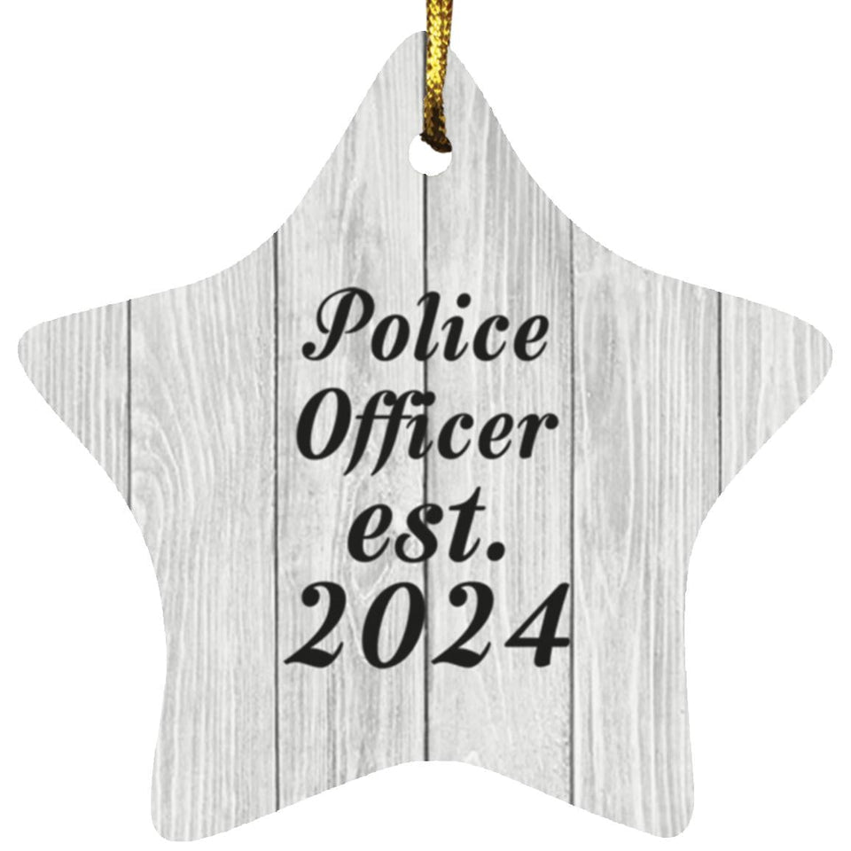Police Officer Established Est. 2024 - Star Ornament F