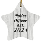 Police Officer Established Est. 2024 - Star Ornament F
