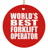 World's Best Forklift Operator - Circle Ornament