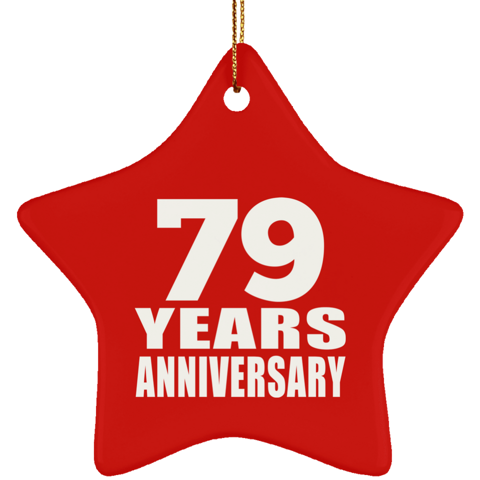 79th Anniversary 79 Years - Star Ornament