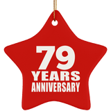 79th Anniversary 79 Years - Star Ornament