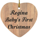 Regina Baby's First Christmas - Heart Ornament C