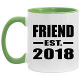 Friend Est. 2018 - 11oz Accent Mug Green