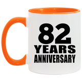 82nd Anniversary 82 Years - 11oz Accent Mug Orange
