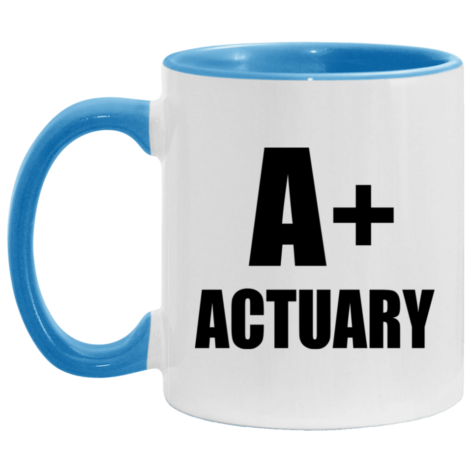 A+ Actuary - 11oz Accent Mug Blue