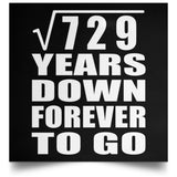 27th Anniversary Square Root of 729 Years Down Forever To Go - Poster Square