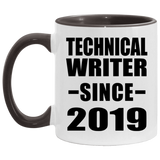 Technical Writer Since 2019 - 11oz Accent Mug Black