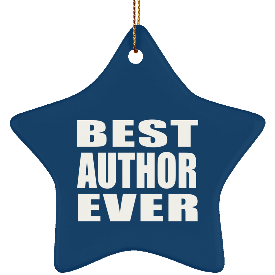 Best Author Ever - Star Ornament