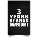 3rd Birthday 3 Years Of Being Awesome - Poster Portrait