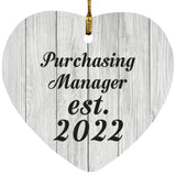 Purchasing Manager Established Est. 2022 - Heart Ornament F