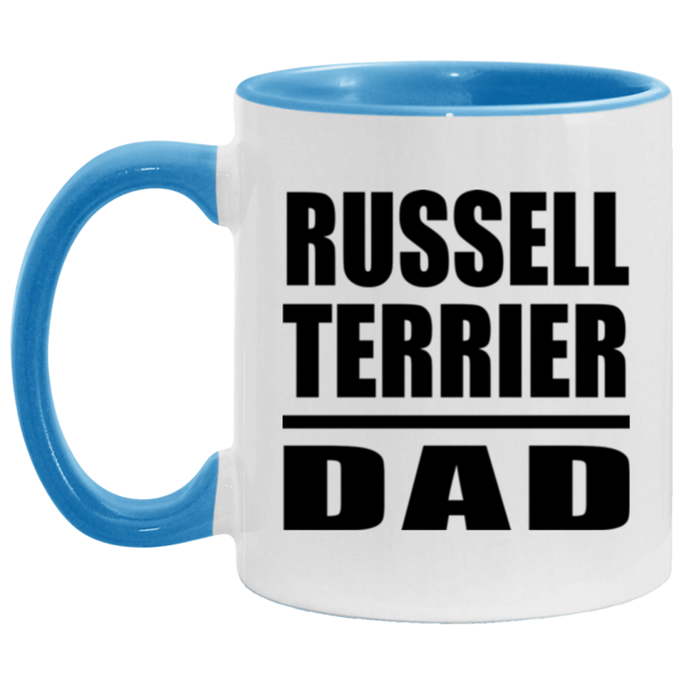 Russell Terrier Dad - 11oz Accent Mug Blue