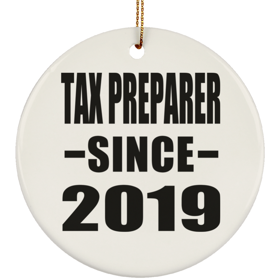 Tax Preparer Since 2019 - Circle Ornament