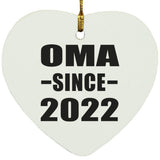 Oma Since 2022 - Heart Ornament