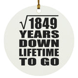 43rd Anniversary Square Root of 1849 Years Lifetime To Go - Circle Ornament