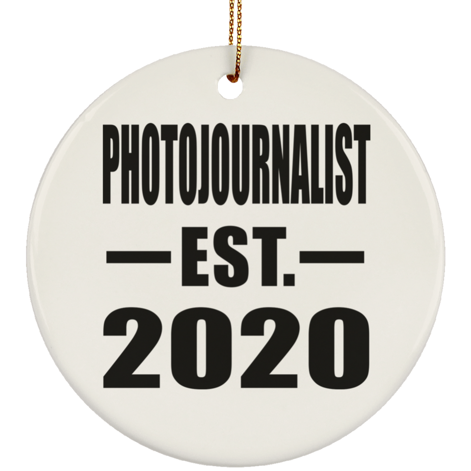 Photojournalist Established EST. 2020 - Circle Ornament