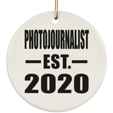 Photojournalist Established EST. 2020 - Circle Ornament