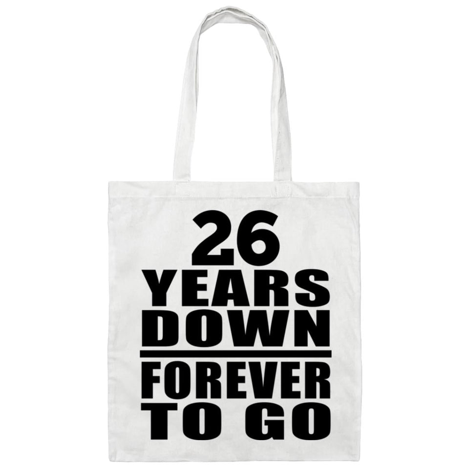 26th Anniversary 26 Years Down Forever to Go - Tote Bag White