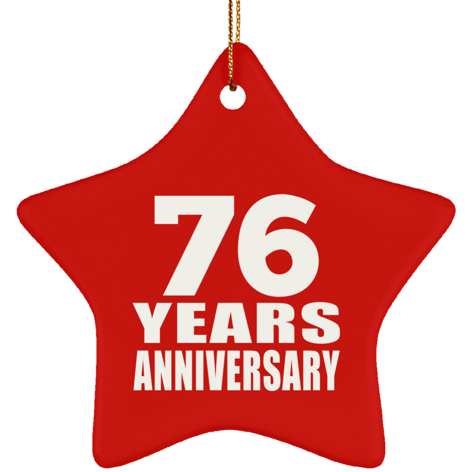 76th Anniversary 76 Years - Star Ornament