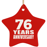 76th Anniversary 76 Years - Star Ornament
