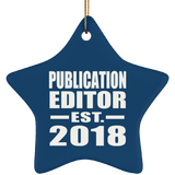 Publication Editor Established EST. 2018 - Star Ornament