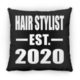 Hair Stylist Established EST. 2020 - Throw Pillow Black