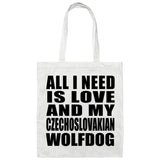 All I Need Is Love And My Czechoslovakian Wolfdog - Tote Bag White