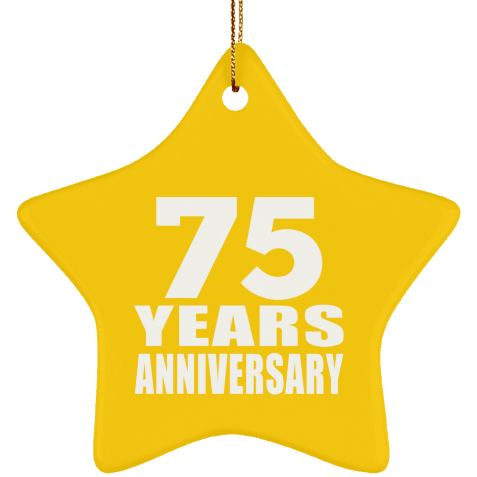 75th Anniversary 75 Years - Star Ornament