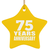 75th Anniversary 75 Years - Star Ornament