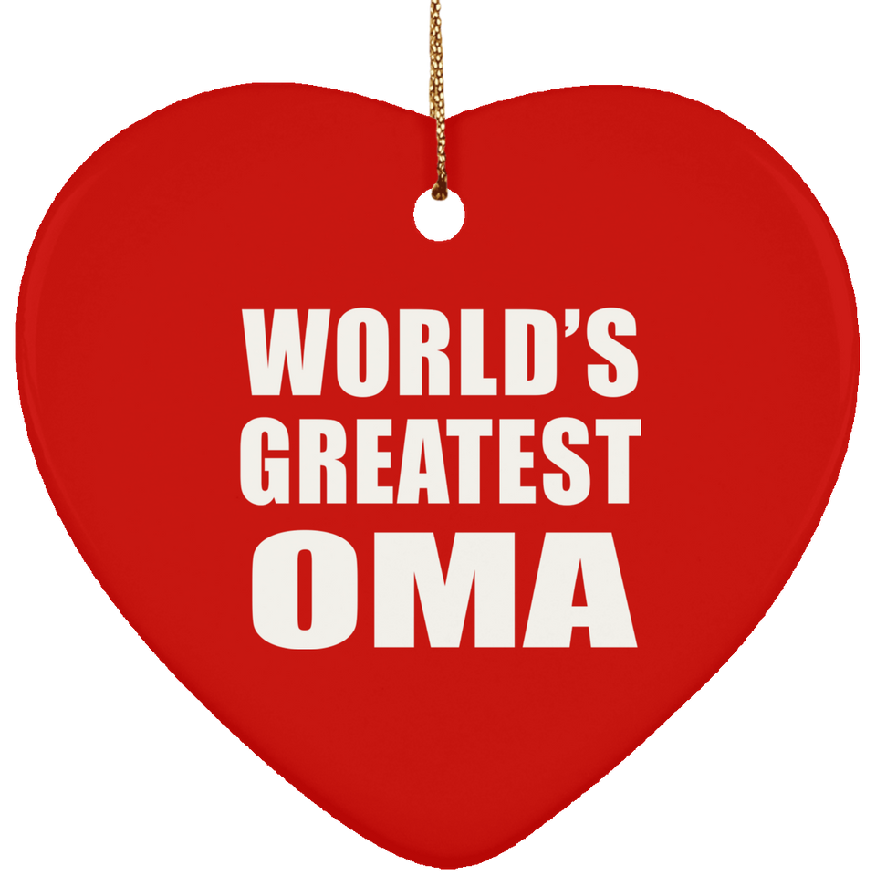 World's Greatest Oma - Heart Ornament