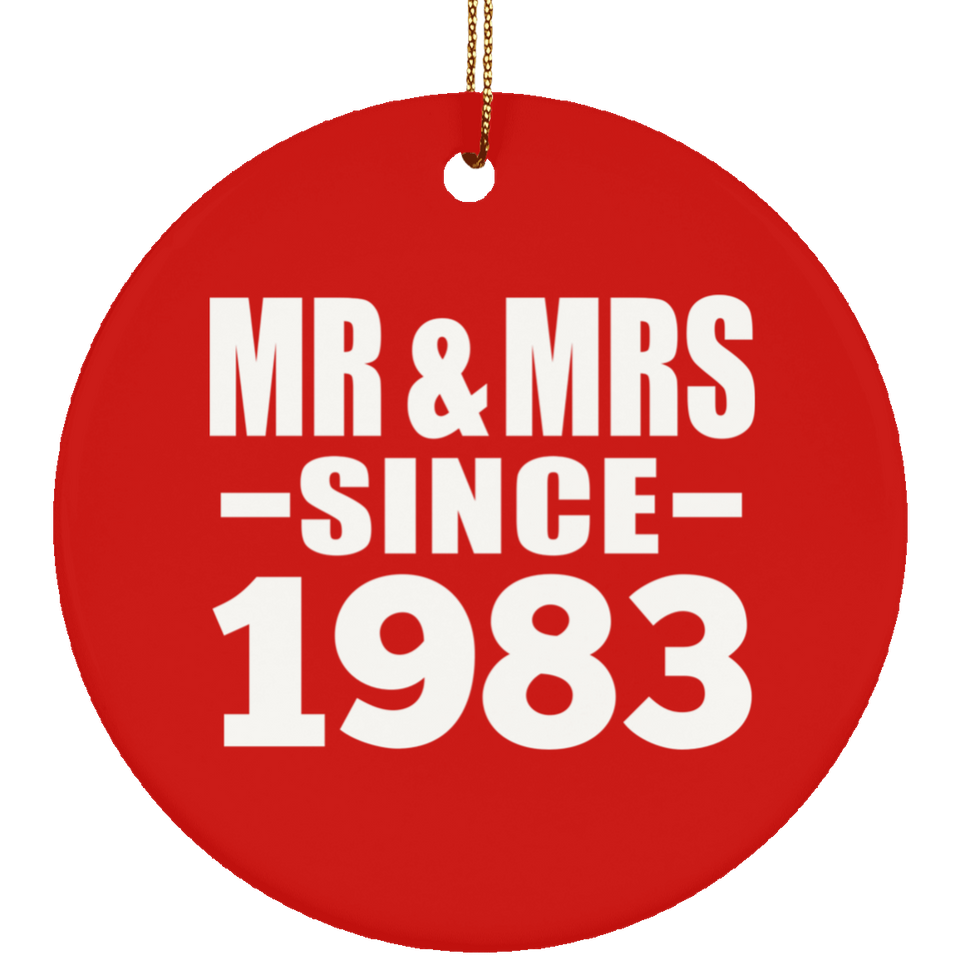 41st Anniversary Mr & Mrs Since 1983 - Circle Ornament