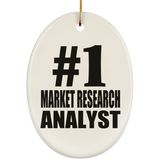 Number One #1 Market Research Analyst - Oval Ornament