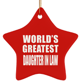 World's Greatest Daughter In Law - Star Ornament