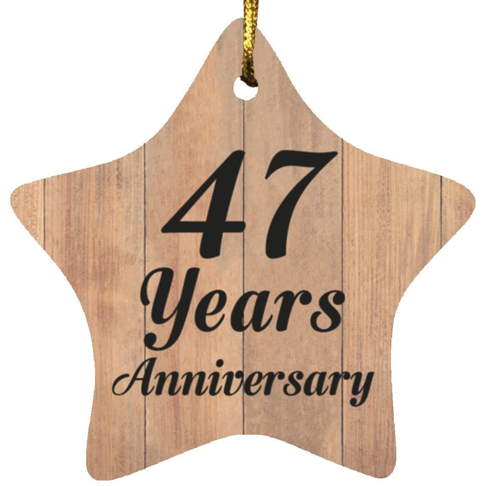 47th Anniversary 47 Years Anniversary - Star Ornament C