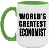 World's Greatest Economist - 15oz Accent Mug Green