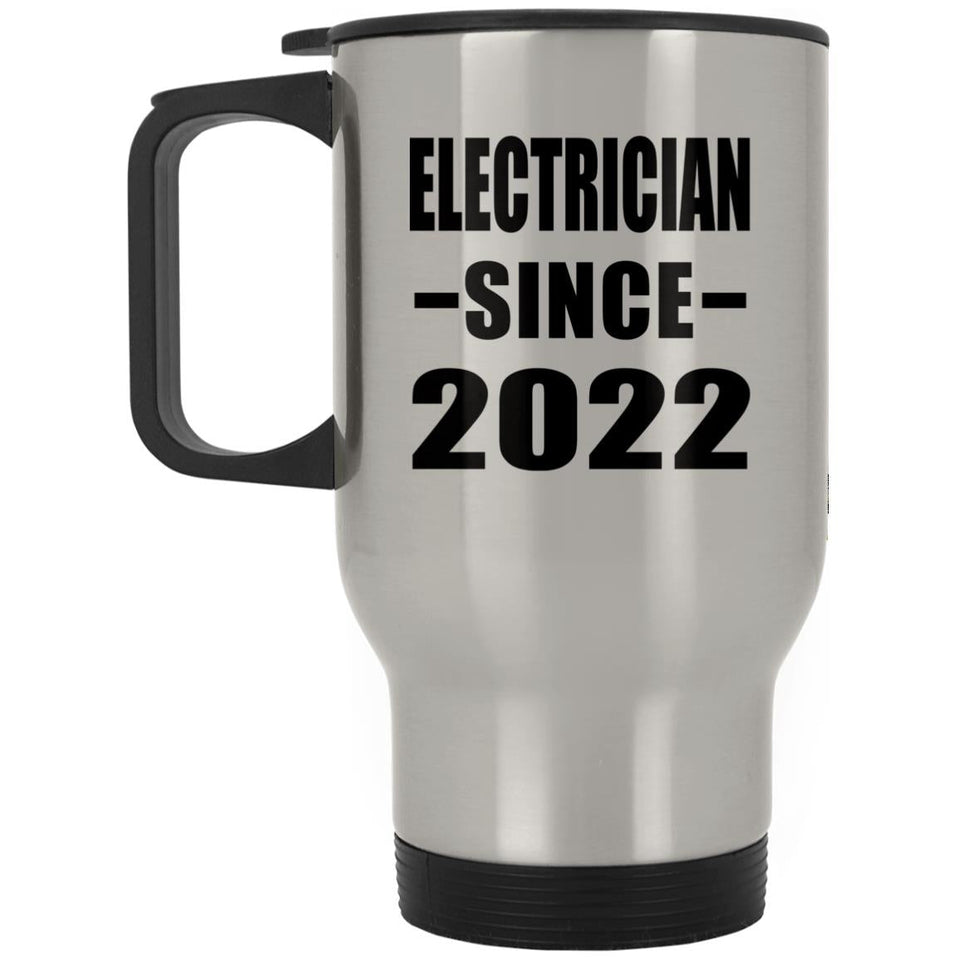 Electrician Since 2022 - Silver Travel Mug