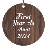 First Year As Aunt 2024 - Circle Ornament D