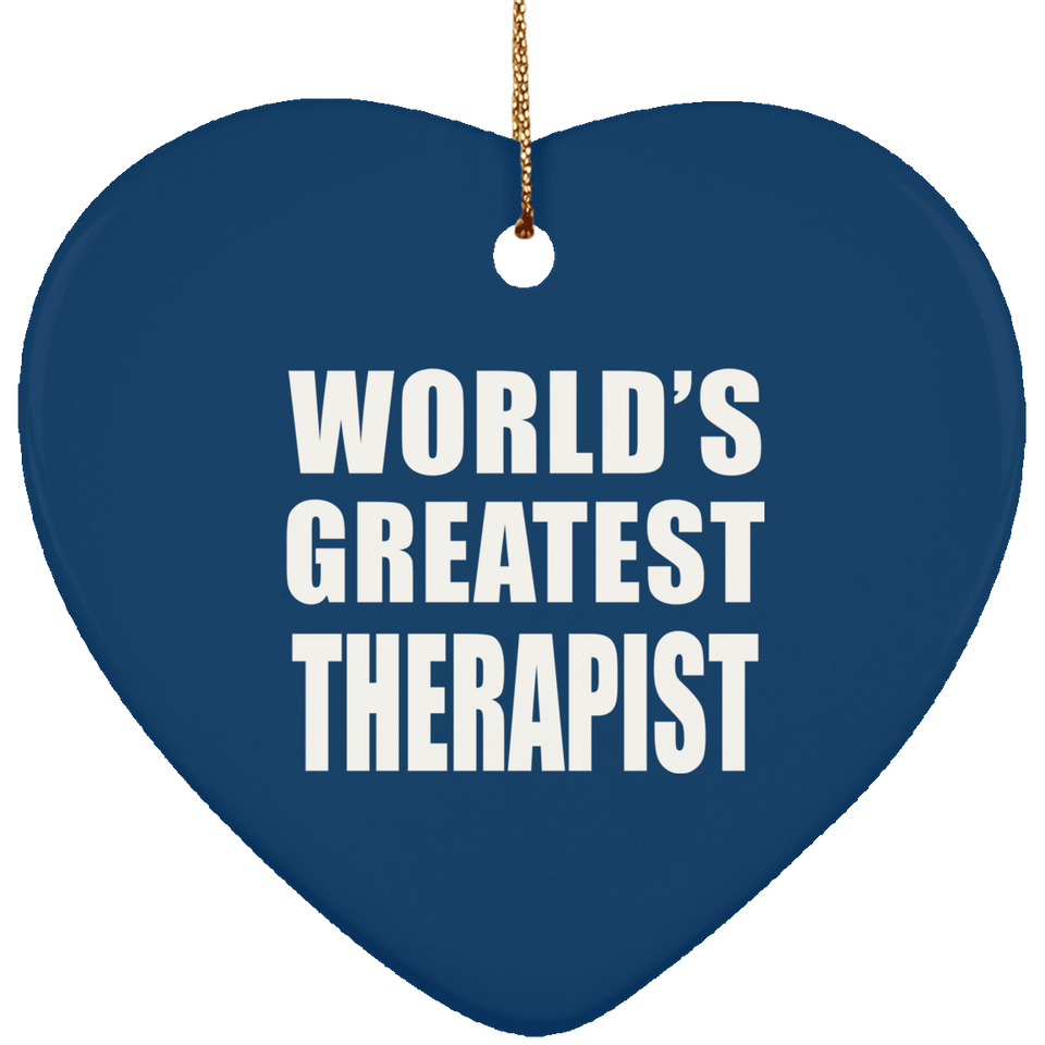 World's Greatest Therapist - Heart Ornament