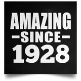 96th Birthday Amazing Since 1928 - Poster Square