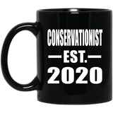 Conservationist Established EST. 2020 - 11oz Coffee Mug Black