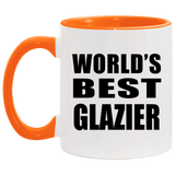 World's Best Glazier - 11oz Accent Mug Orange