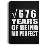 26th Anniversary Square Root of 676 Years of Mr Perfect - Canvas Portrait
