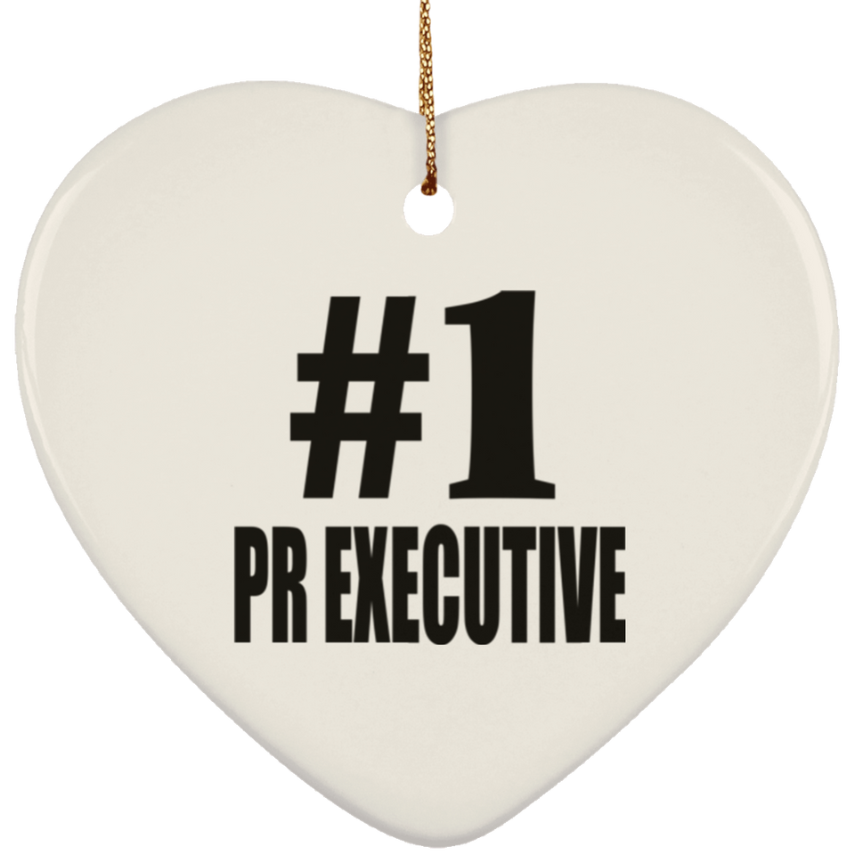 Number One #1 Pr Executive - Heart Ornament