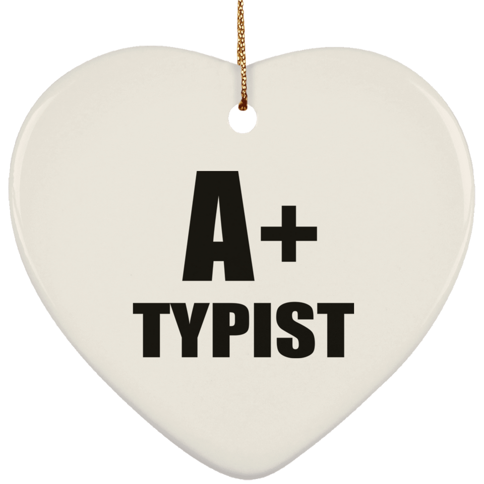 A+ Typist - Heart Ornament