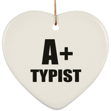 A+ Typist - Heart Ornament